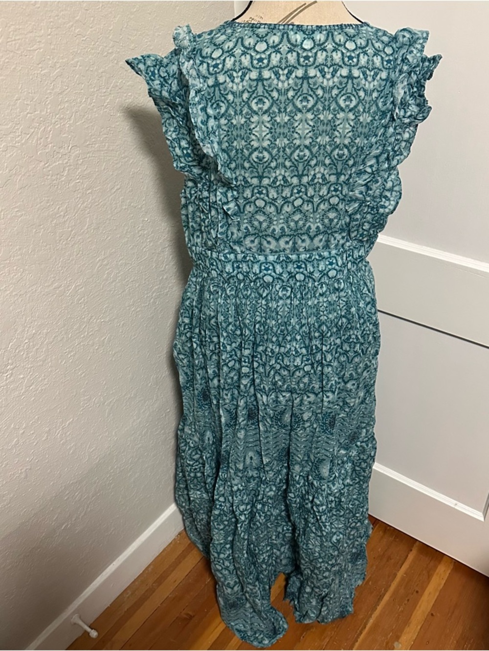 Sundance Mystical Mosaics Long Tiered Ruffle Maxi Dress - Picture 8 of 10